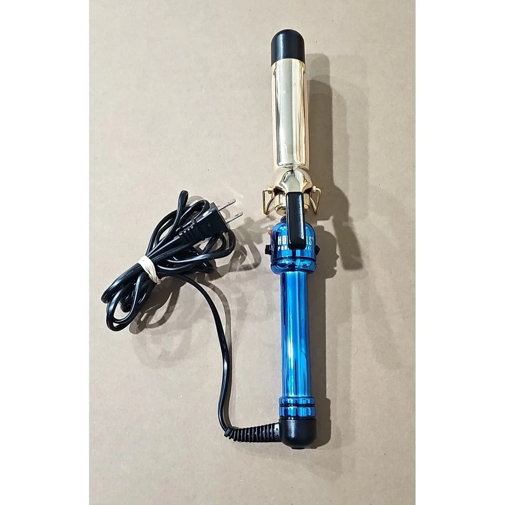 HOT TOOLS PROFESSIONAL 1 INCH FLIPPER LESS CURLING WAND CERAMIC UL38173C4 Blue